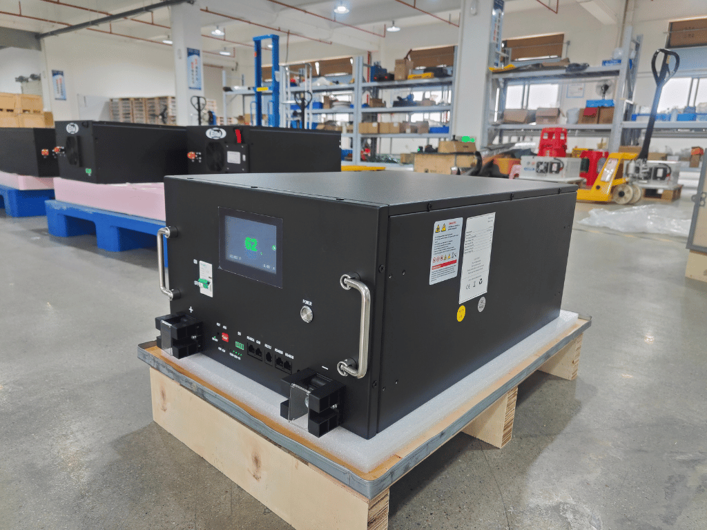 Download Rakour LiFePO4 battery technical datasheets covering electrical specifications, BMS communication protocols, protection ratings, and inverter compatibility for rack and wall-mount models