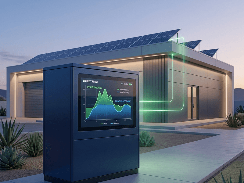 Rakour high-voltage C&I energy storage cabinet performing peak shaving for factory demand charge reduction.